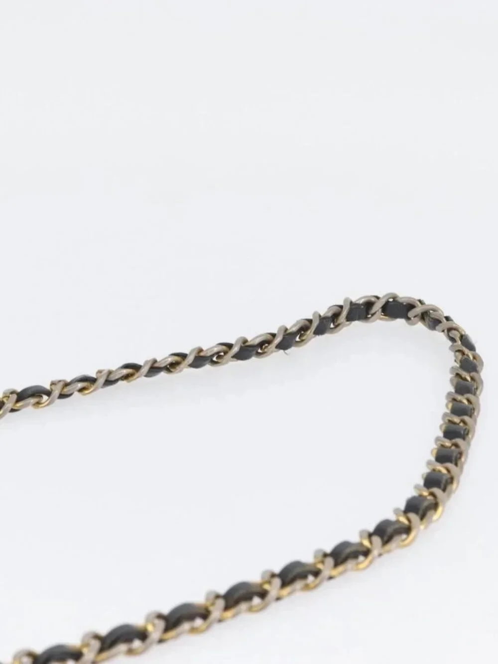 CHANEL Matelasse Chain Shoulder Bag Lamb Skin Black Gold CC Auth ARZ445